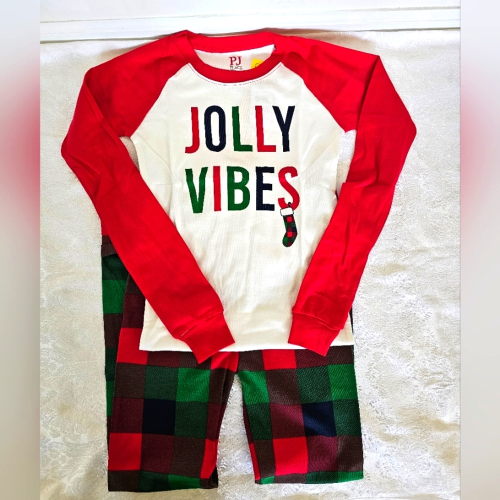 Children's Christmas Pajamas "Jolly Vibes" - PJ Place- New with Tags!
